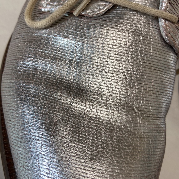 Tosca Blu silver lace up loafers size 38 - perfect for autumn!! Metallic! - Picture 3 of 10